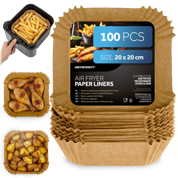 Papier do pieczenia Berdsen wkładki do frytkownicy 100 szt. 20 cm 364905