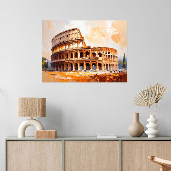 Naklejka na ścianę do salonu Feeby Rzymskie Koloseum Architektura 30x20