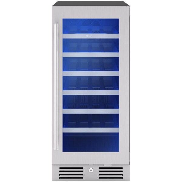 Zephyr PRW15C01C Presrv 15" Wide 27 Bottle Capacity Built-In / Free - Stainless Steel / Glass