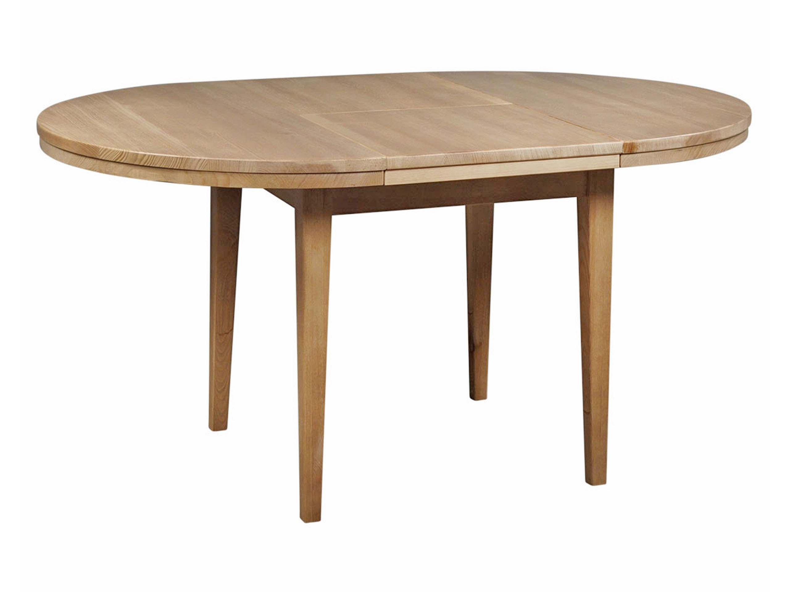 Stół okrągły rozkładany Bord 103–150 cm z litego drewna, kolor dębowy