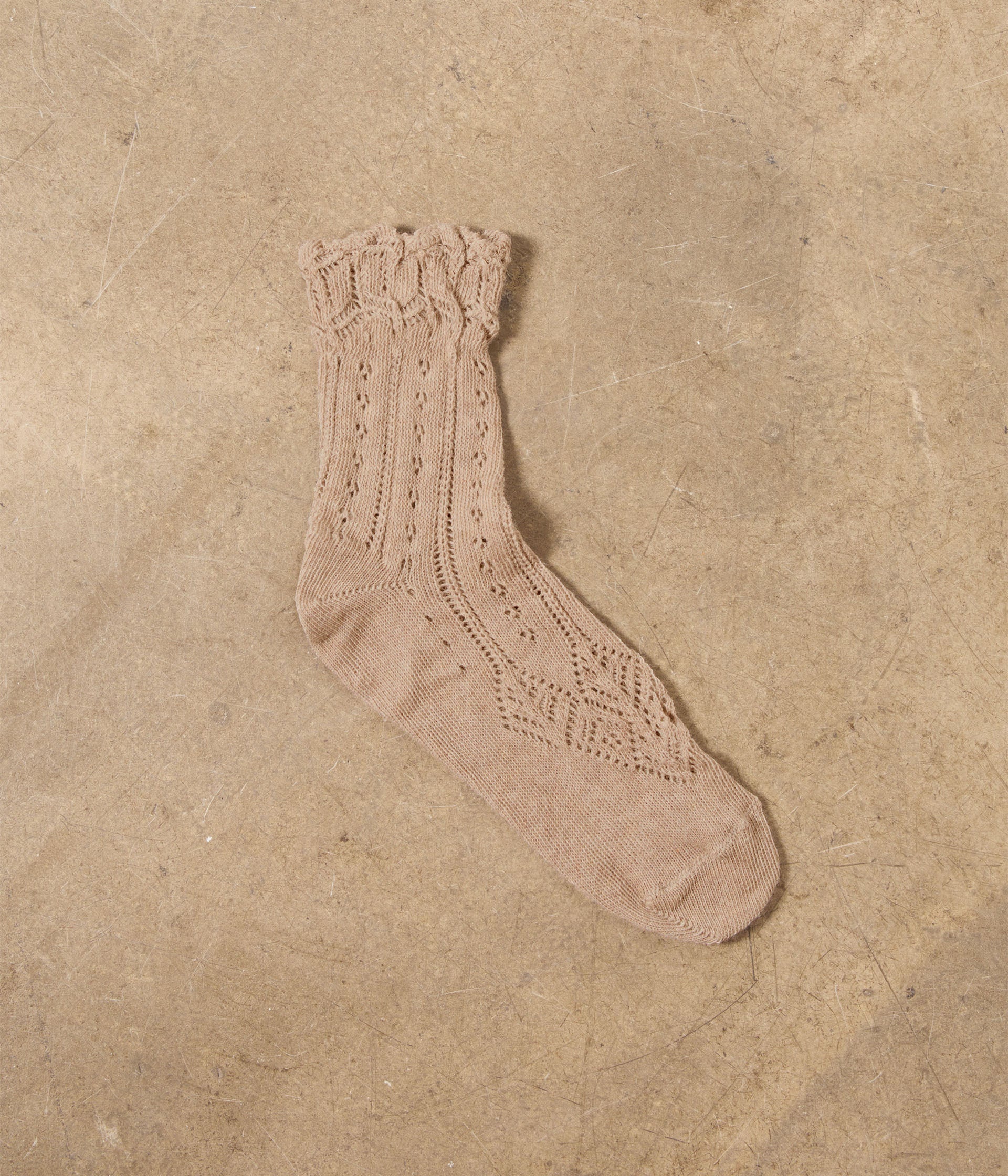 Chaussettes ajourées taupe Lisette