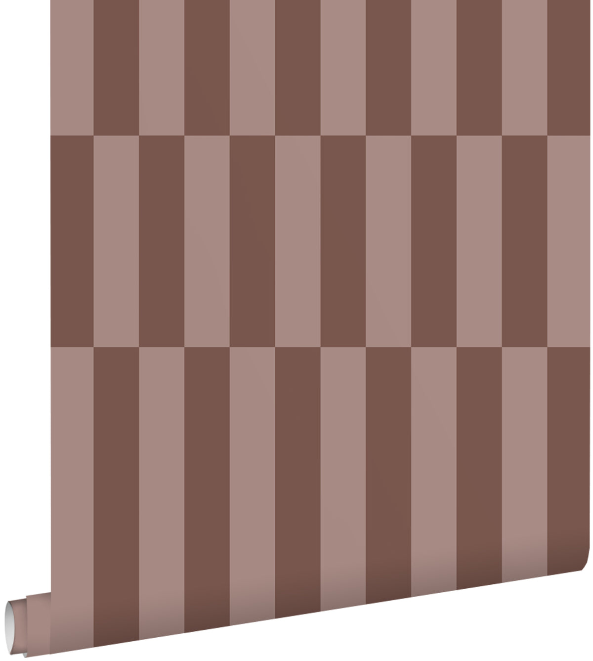 ESTAhome behang strepen bruin en mauve paars - 53 cm x 10.05 m - 131215