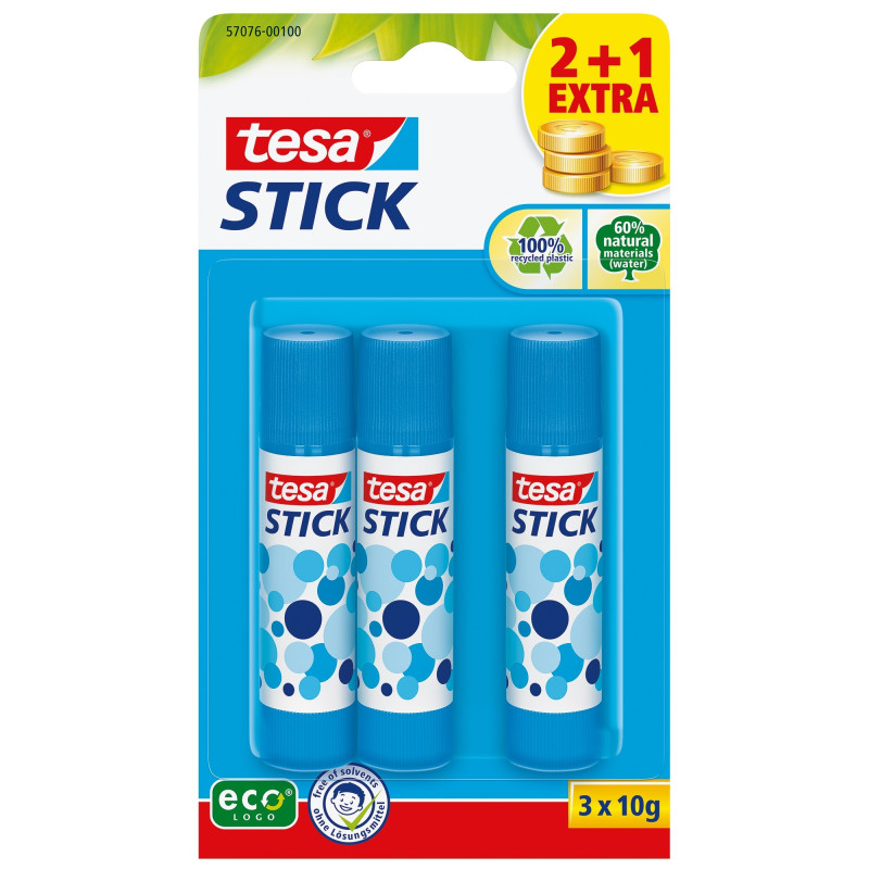 Bâton de colle Easy stick bleu 2   1 gratuit TESA
