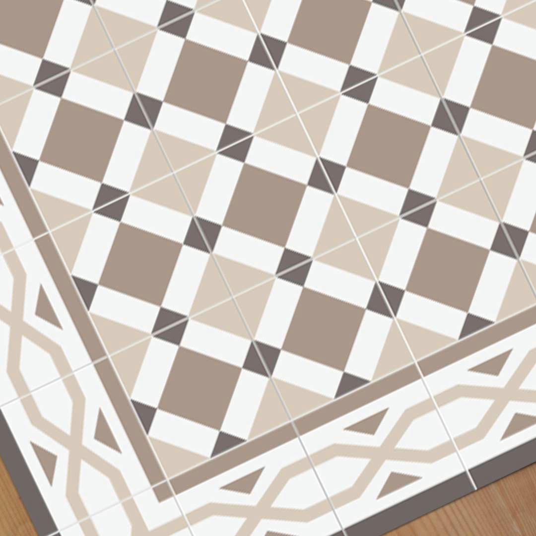 BARCELONE - Tapis en vinyle Seneca beige 80x200
