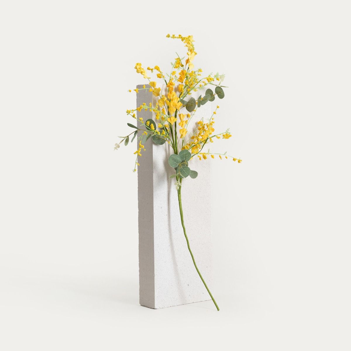 Gałązka sztuczna MALOO z żółtymi kwiatkami 87 cm