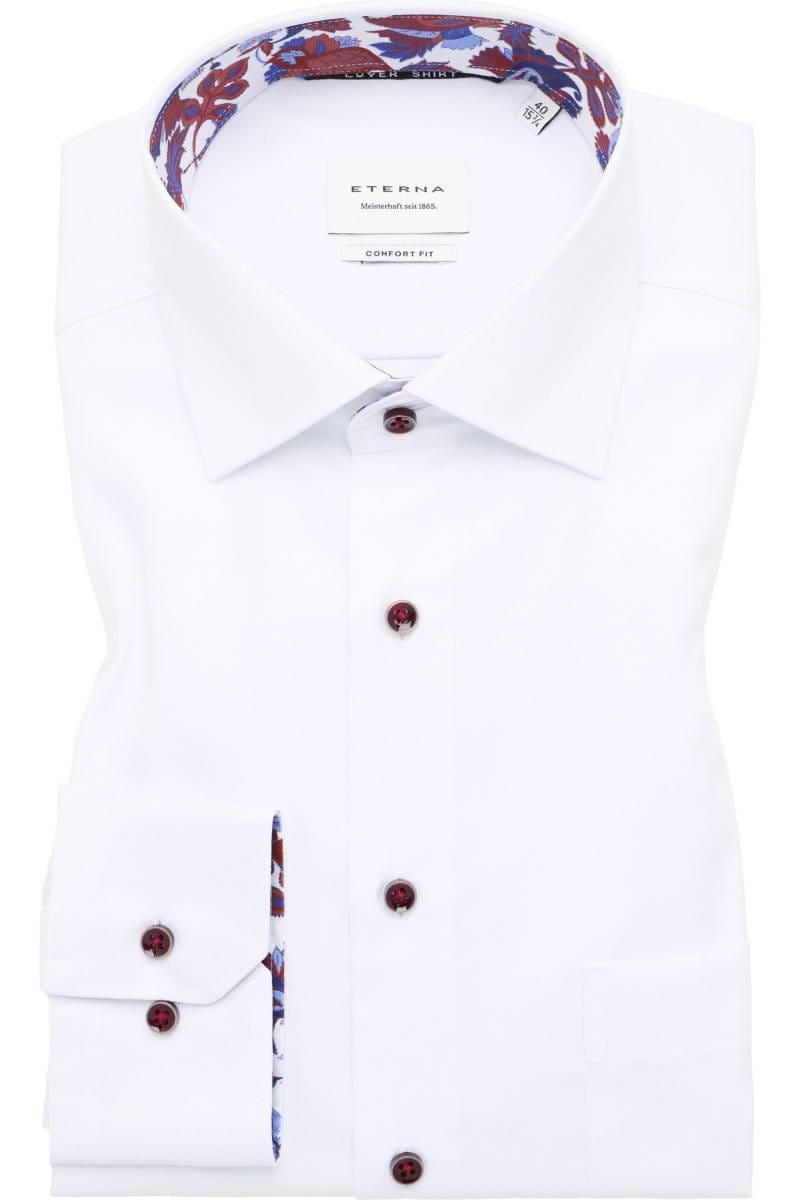 ETERNA Cover Shirt Comfort Fit Hemd weiss, Einfarbig