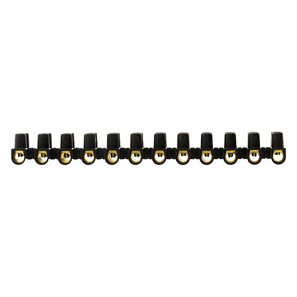 Barrette 12 plots section 16mm² - Noir - Zenitech