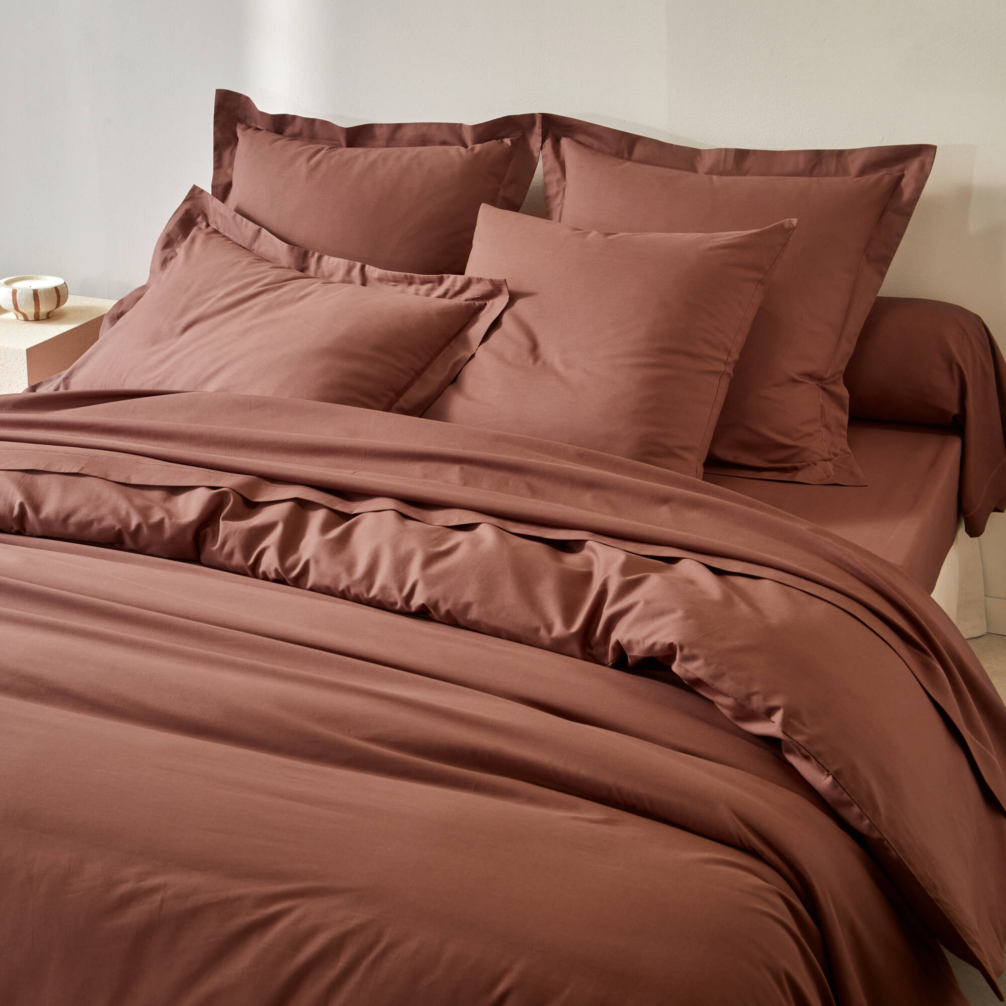 Linge de lit uni coton