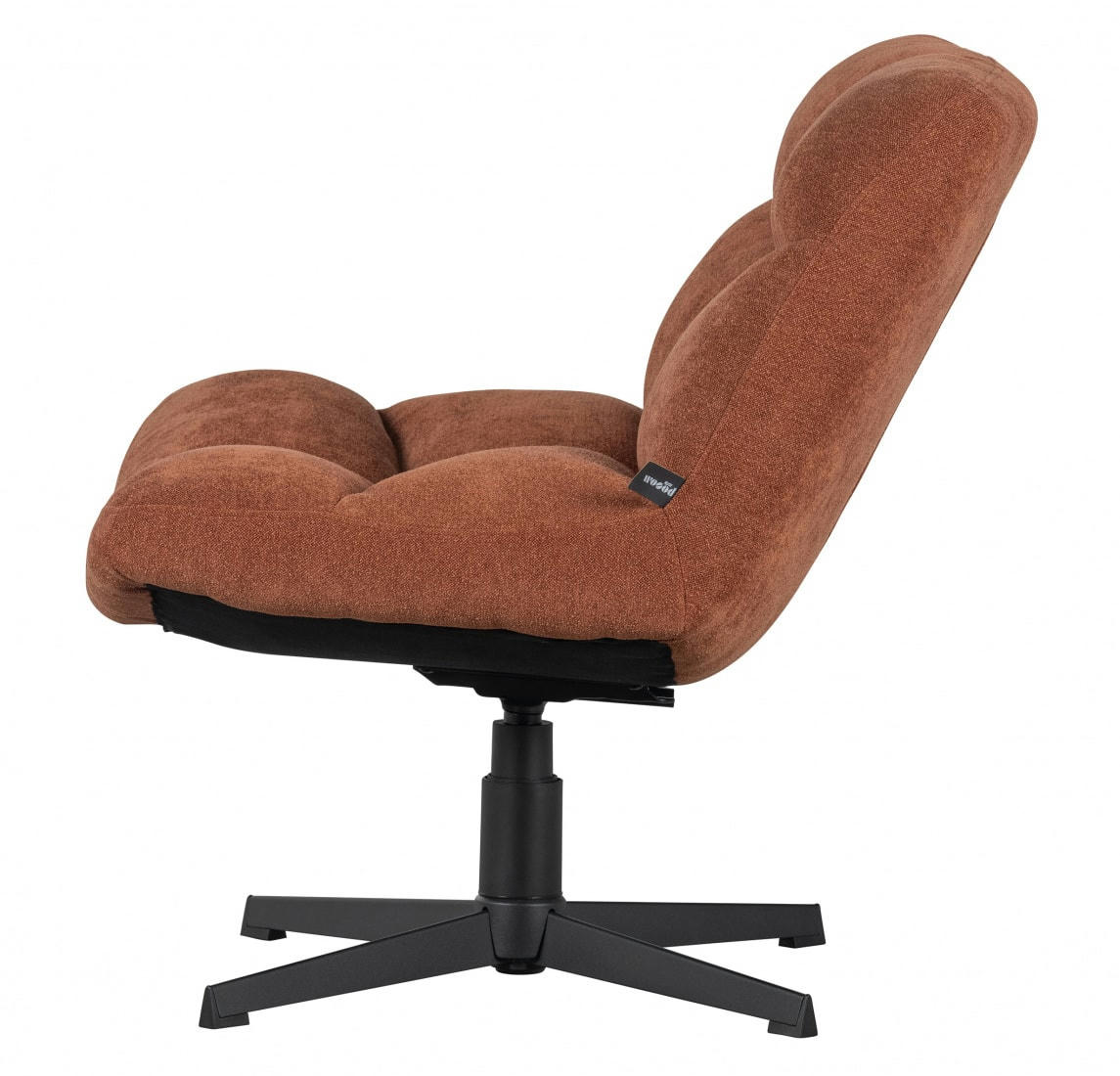 VINNY - Fauteuil effet peau de mouton terracotta