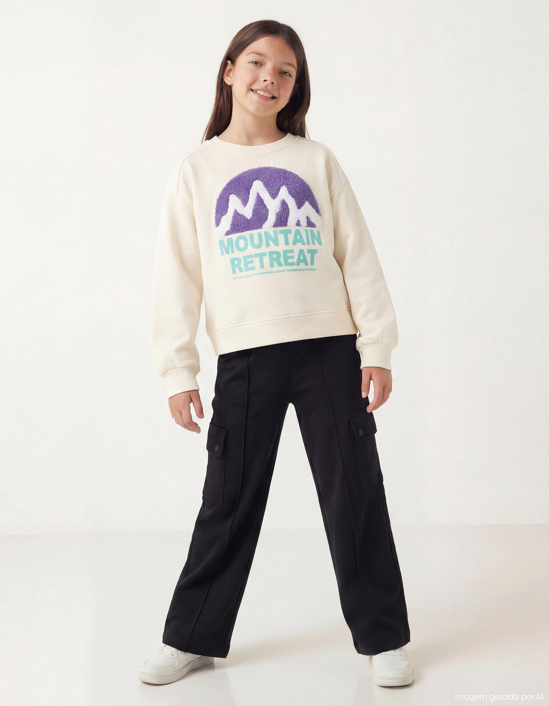 Sweatshirt, Menina, Branco