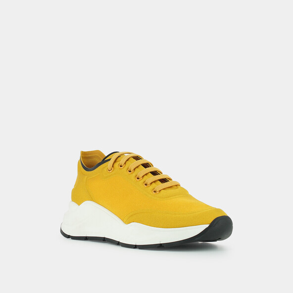Baskets à semelles épaissesen textile jaune | CERETA