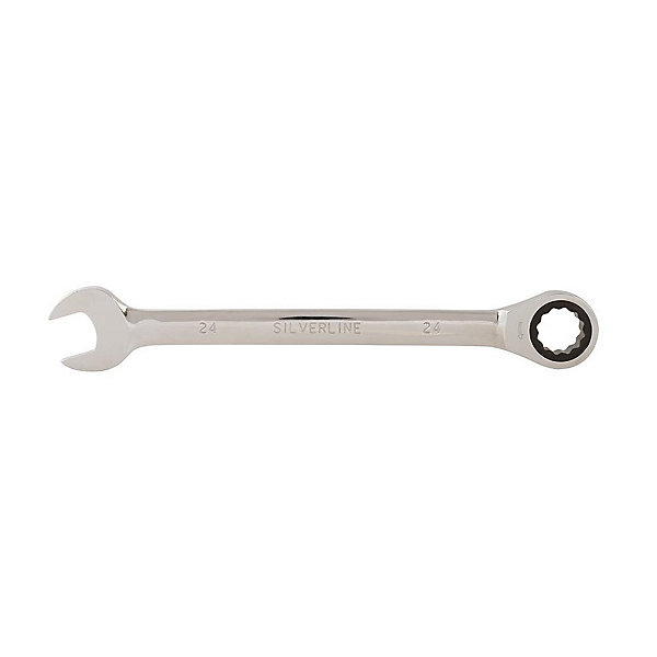 Clé Mixte à Cliquet 24 mm - Tête Droite, Précision et Efficacité - Silverline