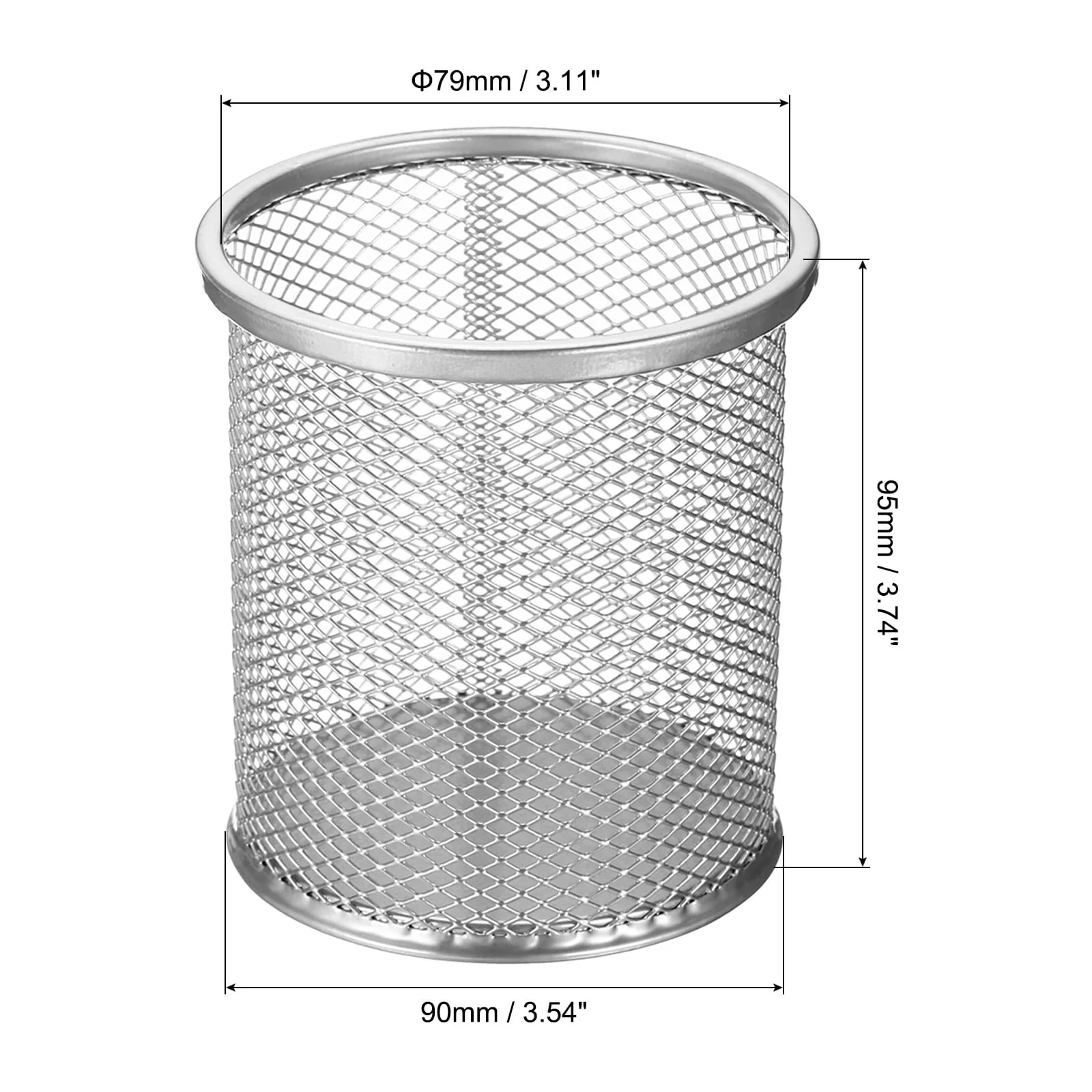 Mesh Pen Holder Pencil Holder Pencil Basket Pen Cup Organizer Round - 80 x 95mm