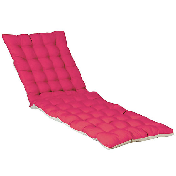 Matelas de bain de soleil imperméable en Tissu déperlant - Lot de 4, 190x60cm, Bicolore Framboise et Beige