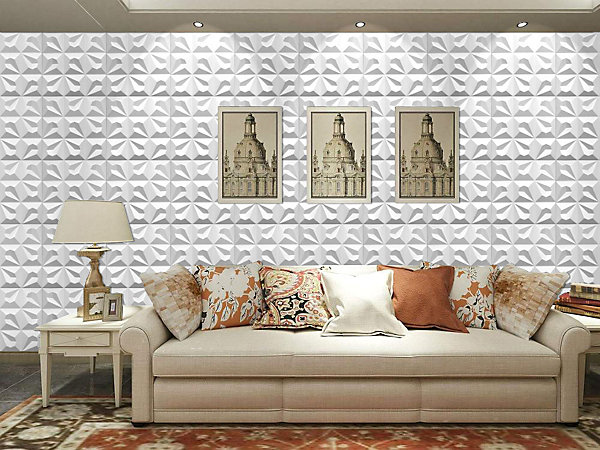 Panneaux de plafond et panneaux muraux Decoratif 3D Tears Blanc 12m² / 48pièces