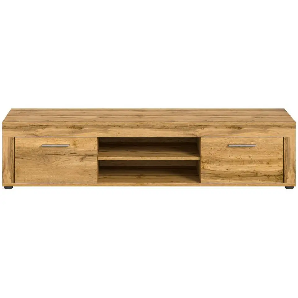 Hioshop Jam TV-meubel 2 vouwdeuren- 2 planken eiken decor