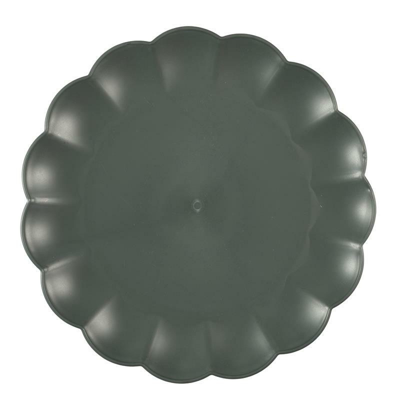 TALERZ OBIADOWY Iris 25,5 cm szary ciemny Z TWORZYWA PP