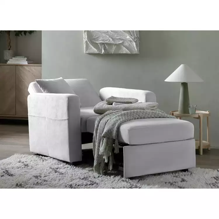 Habitat Reagan Single Fabric Chairbed - Grey