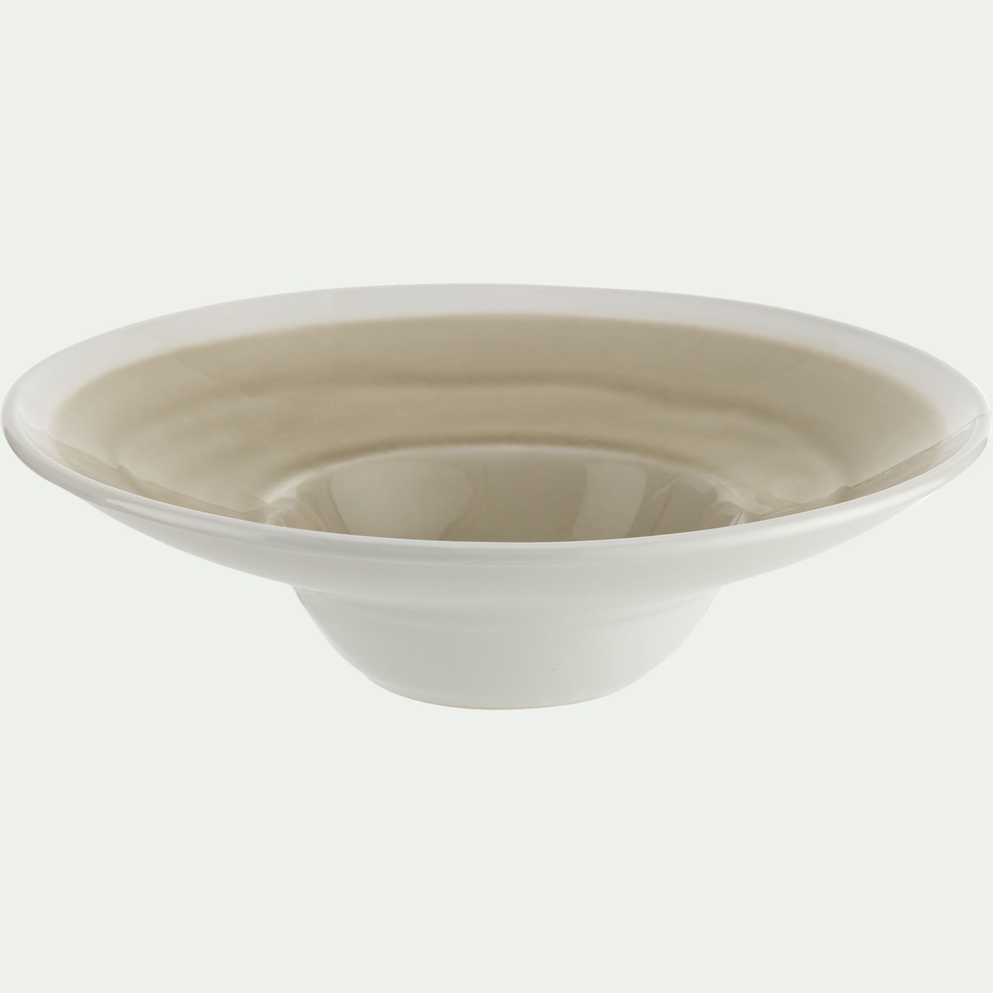 LEZARDI - Assiette à risotto en grès D27cm - beige alpilles