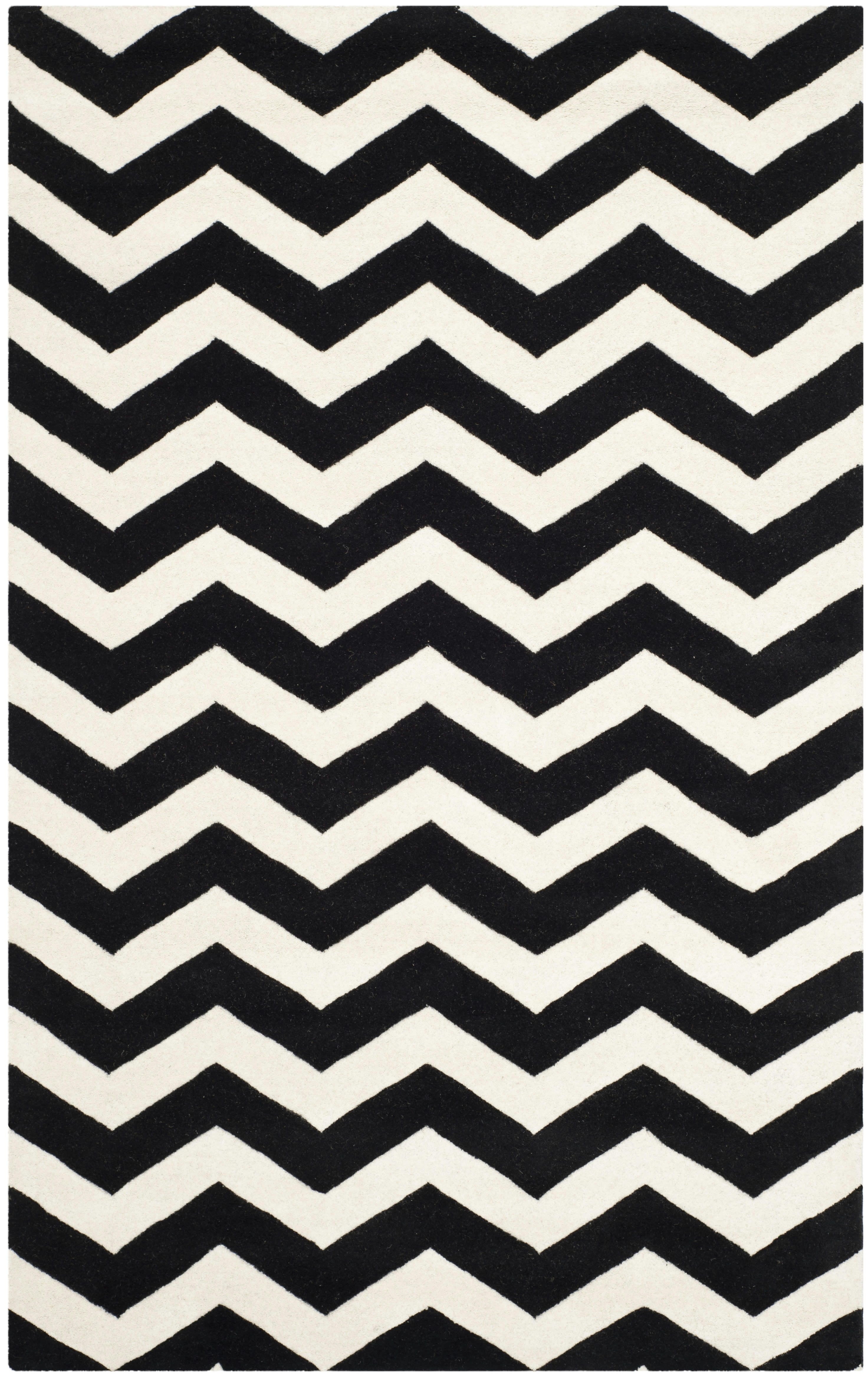 CHATHAM - Tapis de salon interieur en  ivoire & noir, 183 x 274 cm