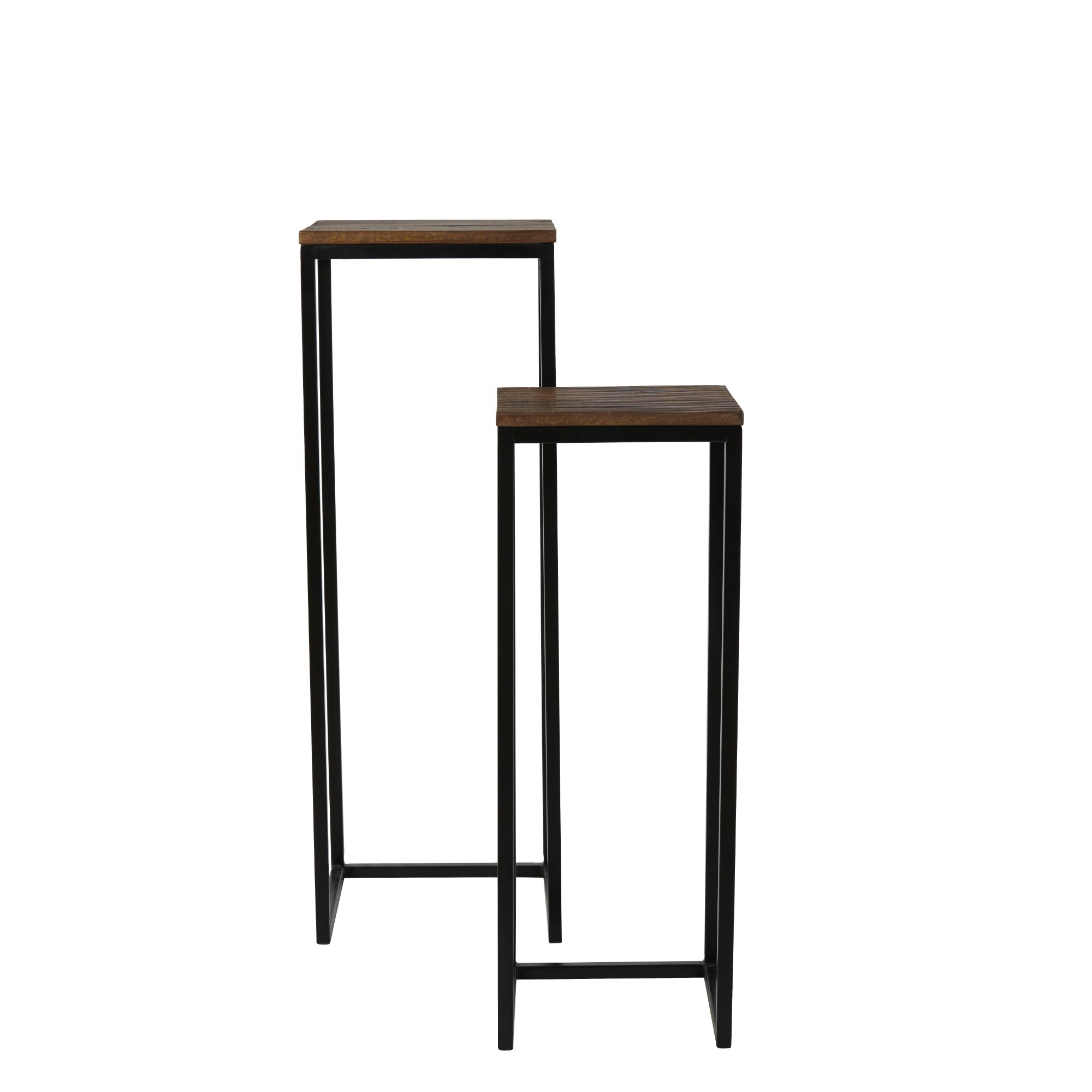 Light & Living bijzettafel Bryson - bruin - 36x36x103cm