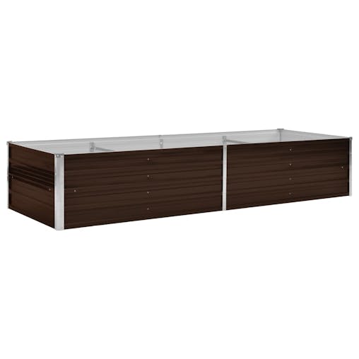 NNEVL Garden Raised Bed Brown 240x80x45 cm Galvanised Steel