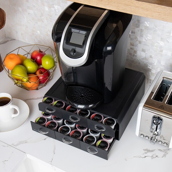 Mind Reader Anchor Collection, 2-Tier, 6-Drawer Single Serve Coffee Pod Drawer, 72 Coffee Pod Capacity, Countertop Organizer