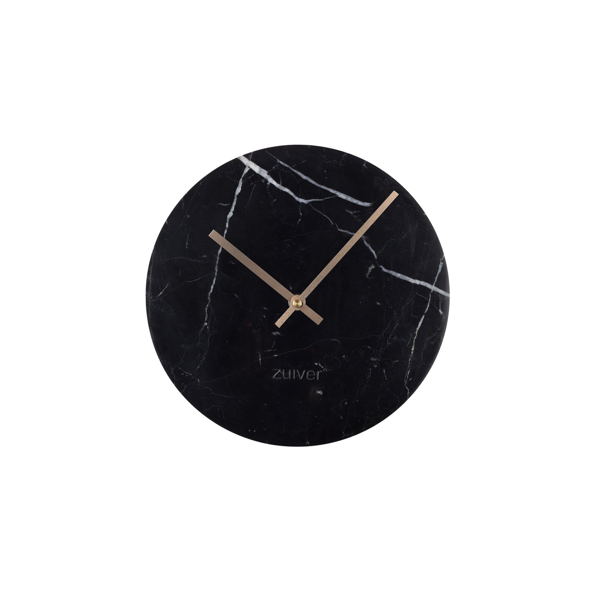Zuiver Marble Time Klok/ Wandklok Rond Marmer Zwart