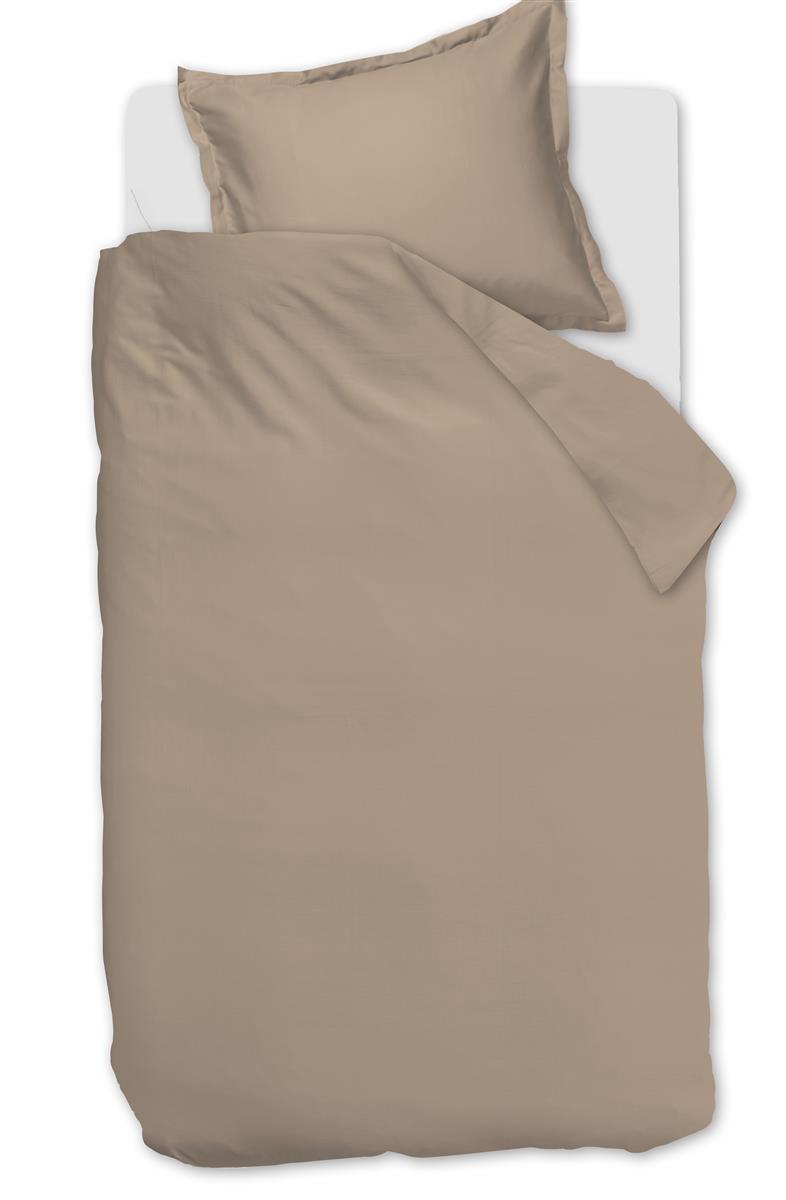 Ambiante dekbedovertrek Satin Uni - 140x200/220 cm - taupe