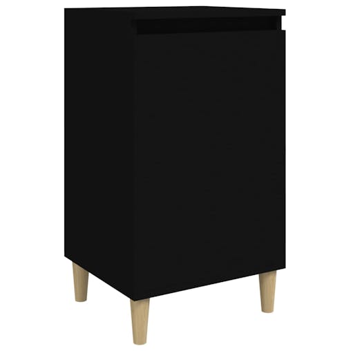 NNEVL Bedside Cabinet Black 40x35x70 cm Engineered Wood