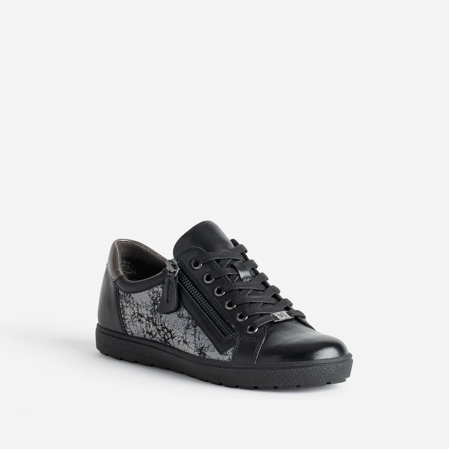 Tennis CAPRICE noire en cuir