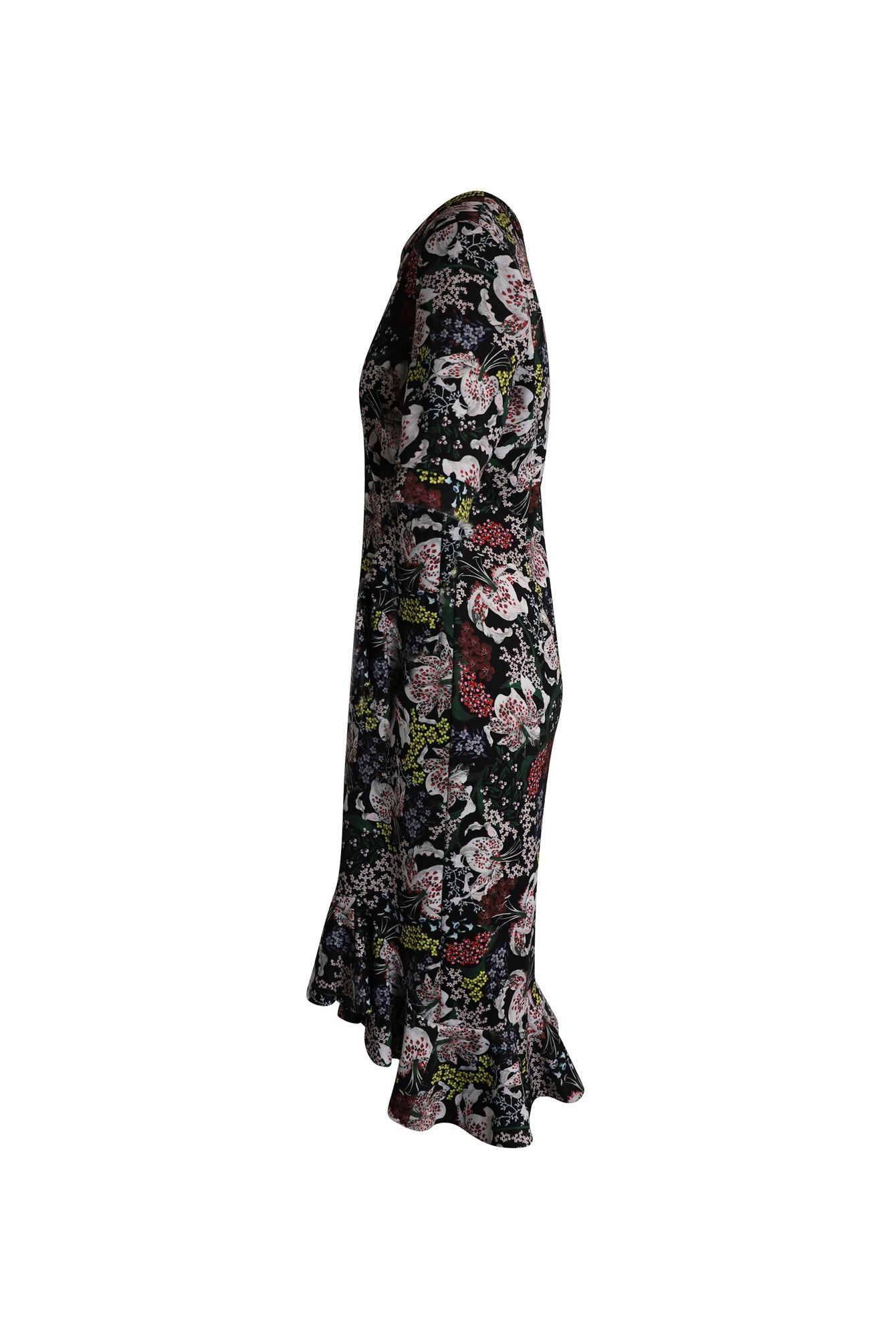 Erdem Preloved Lucy Midi Dress in Floral Print Polyester