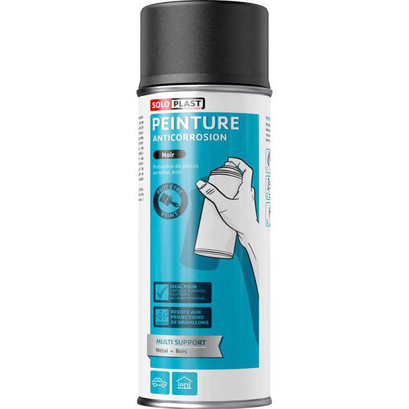 Peinture anticorrosion noire 0,5 L SOLOPLAST