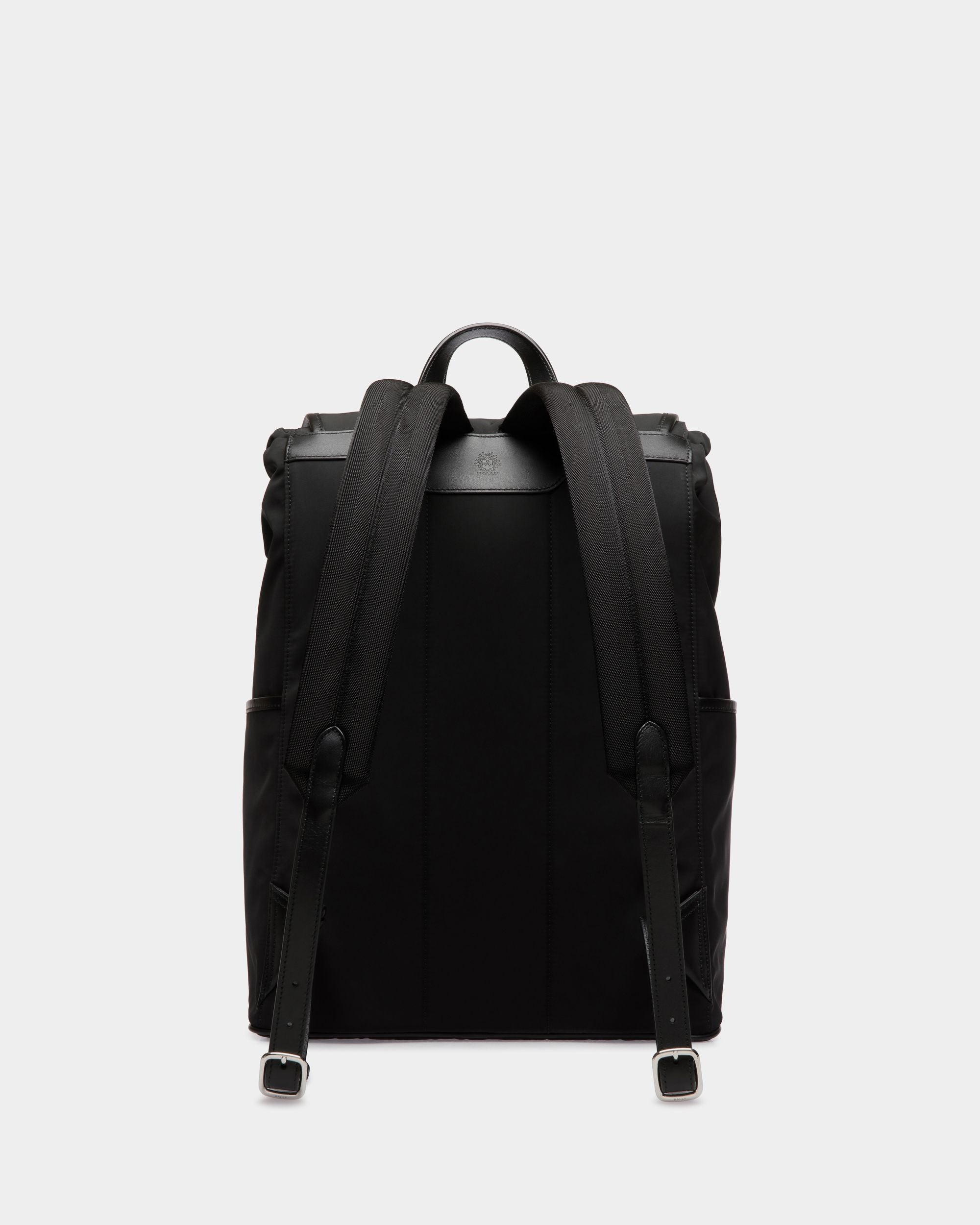 B-Light Rucksack Aus Nylon Und Leder In Schwarz