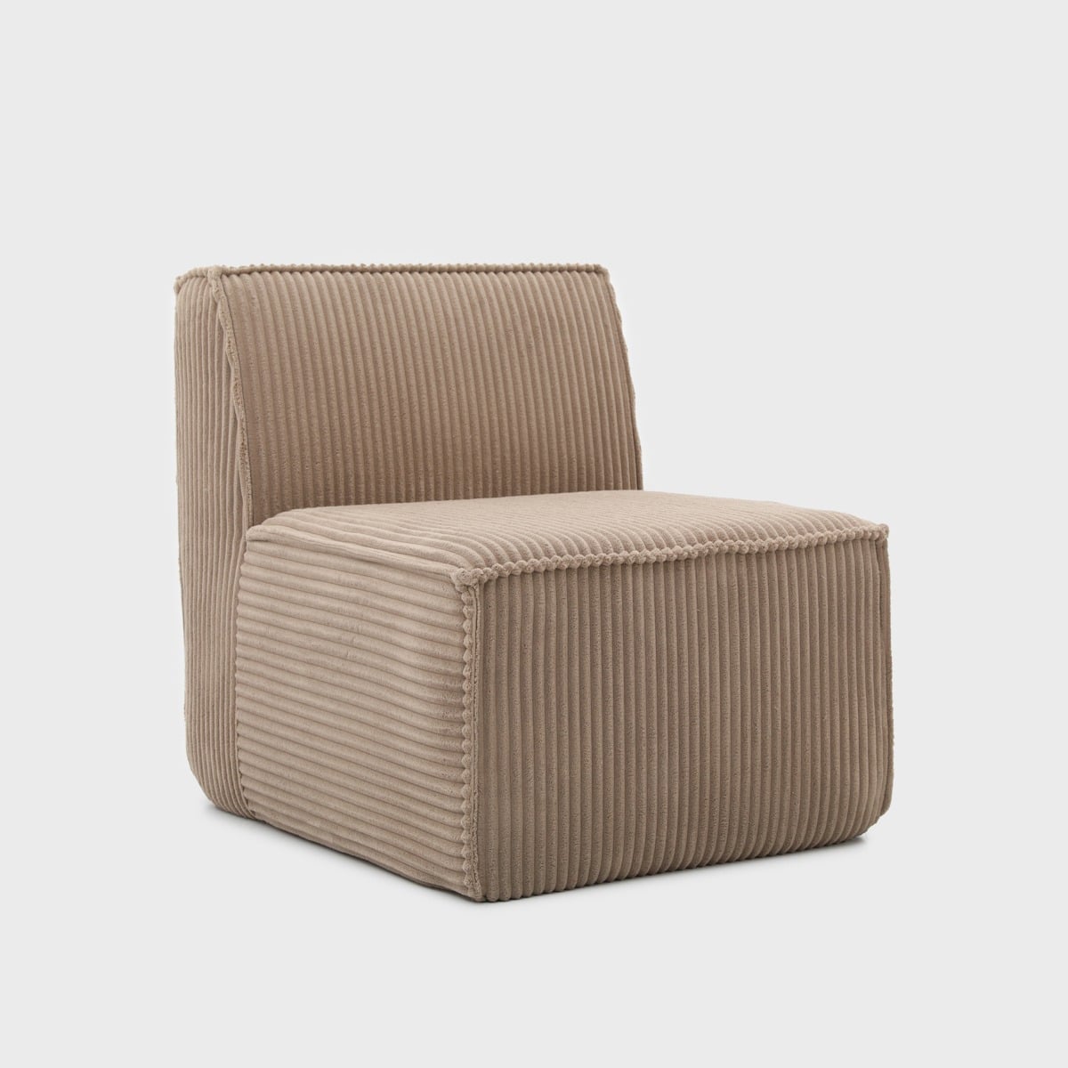 Fotel modułowy LYKKE beżowy piankowy sztruksowy 73x88x73 cm
