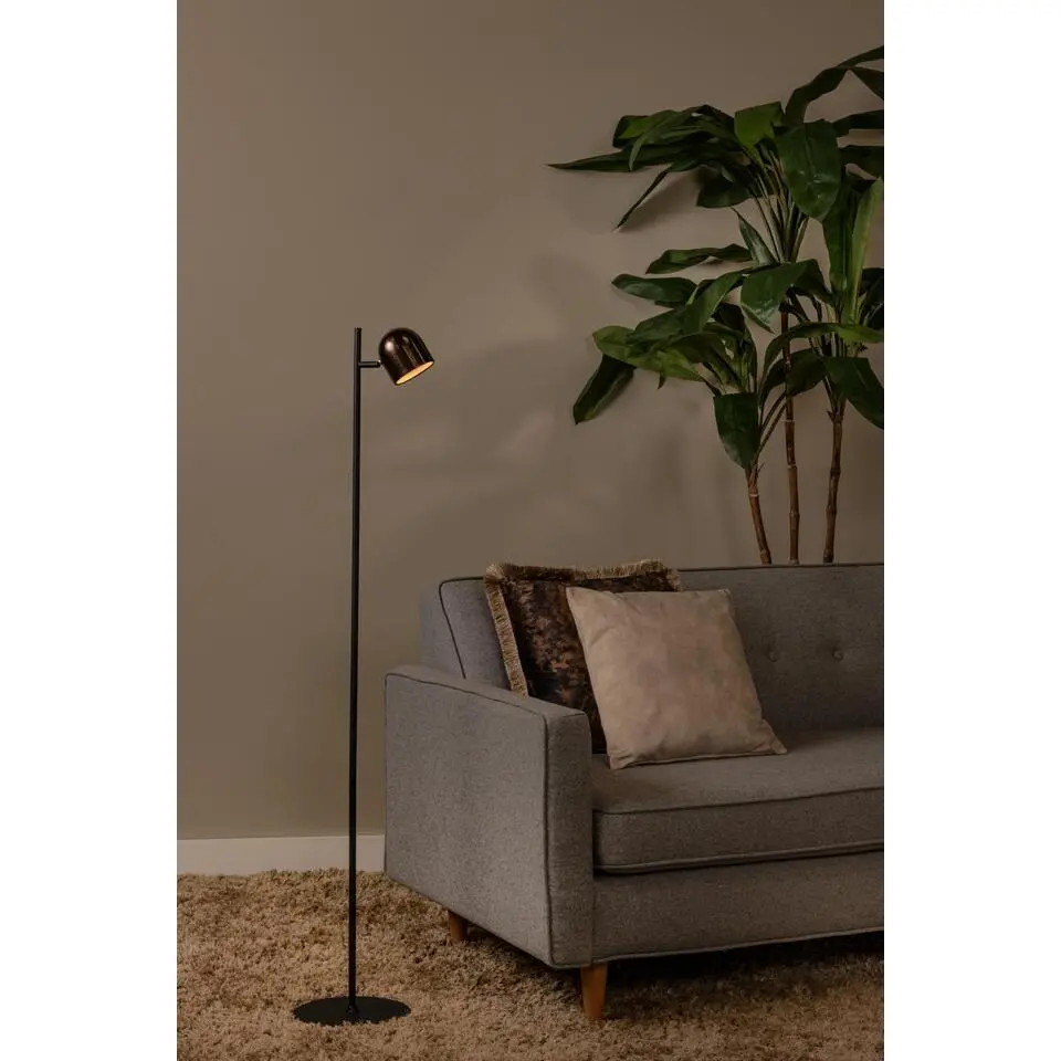 Lucide SKANSKA RECH Vloerlamp - Koffie