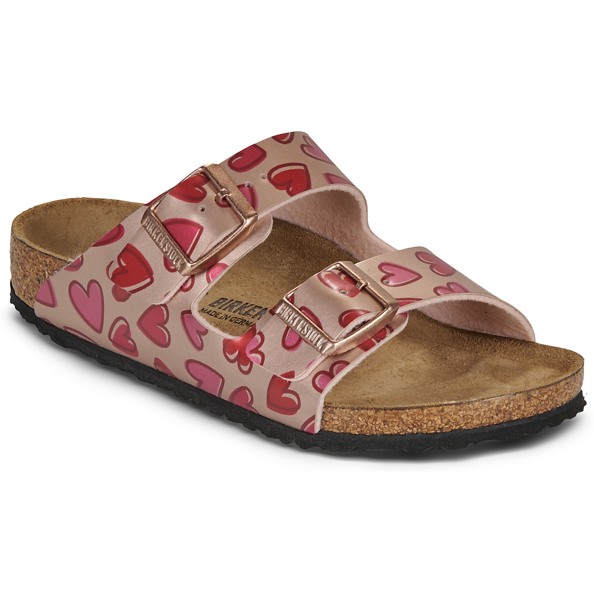 BIRKENSTOCK - Arizona Kids - White / Electric / Metallic / Hearts / Copper