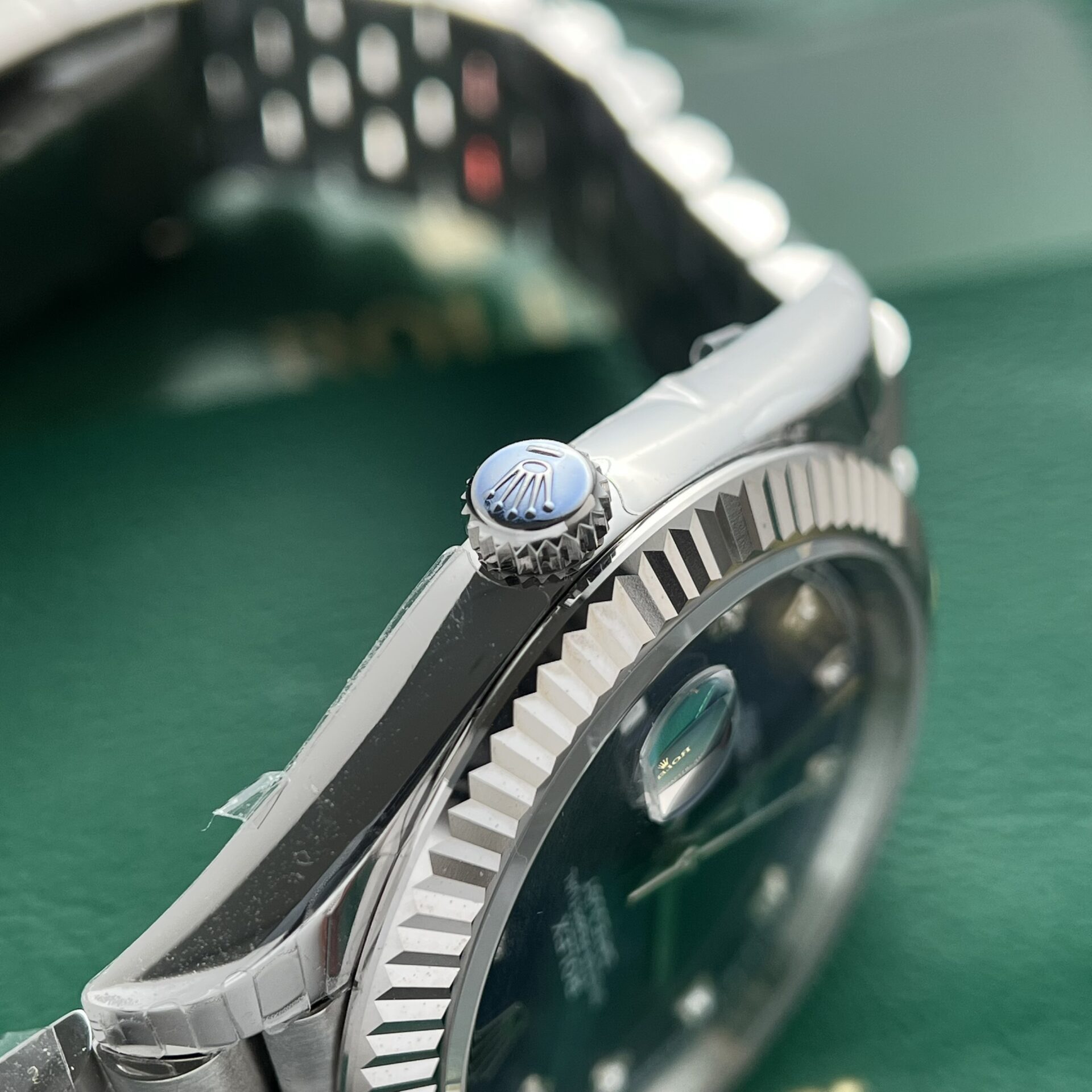 Rolex Datejust 316L Steel Blue Dial CZ Diamonds 41mm Jub EWF Replica