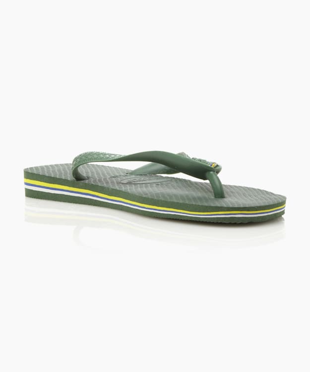 Brazil Flip Flops Khaki - Havaianas Classic Flag Flip Flops