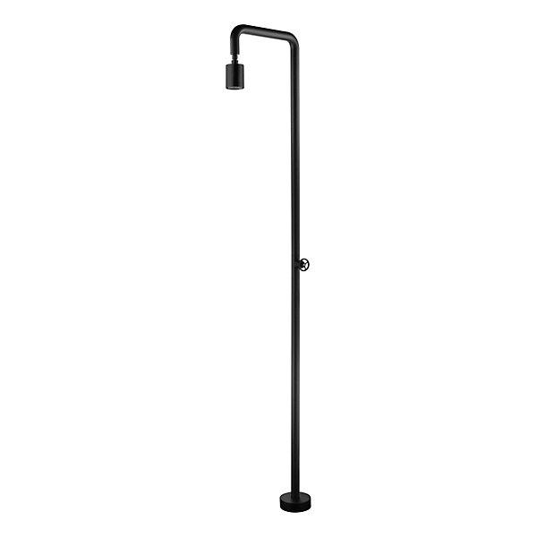 Douche de piscine en acier 316 noir avec diffuseur orientable et robinet