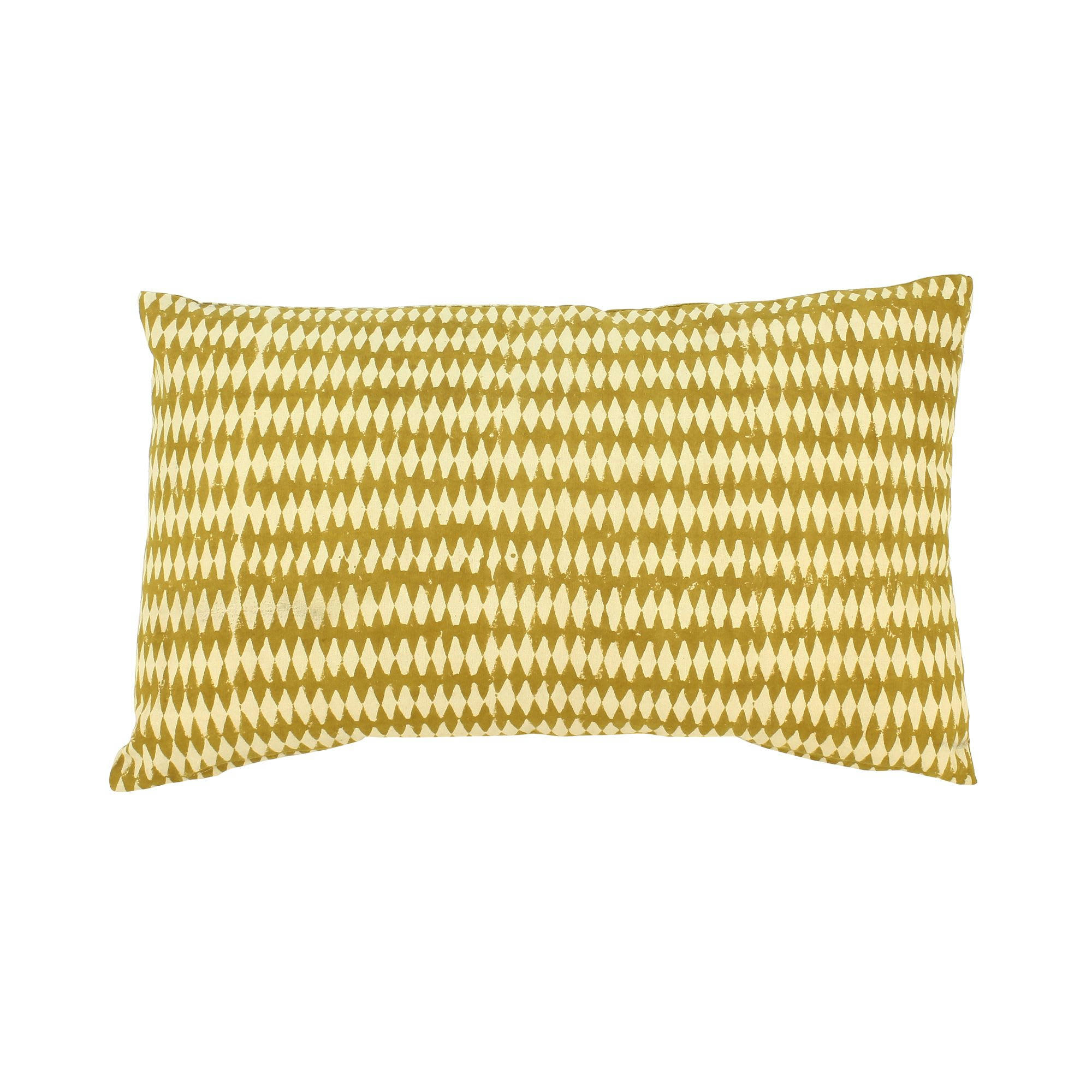 NARMADA - Coussin en coton jaune 30x50cm