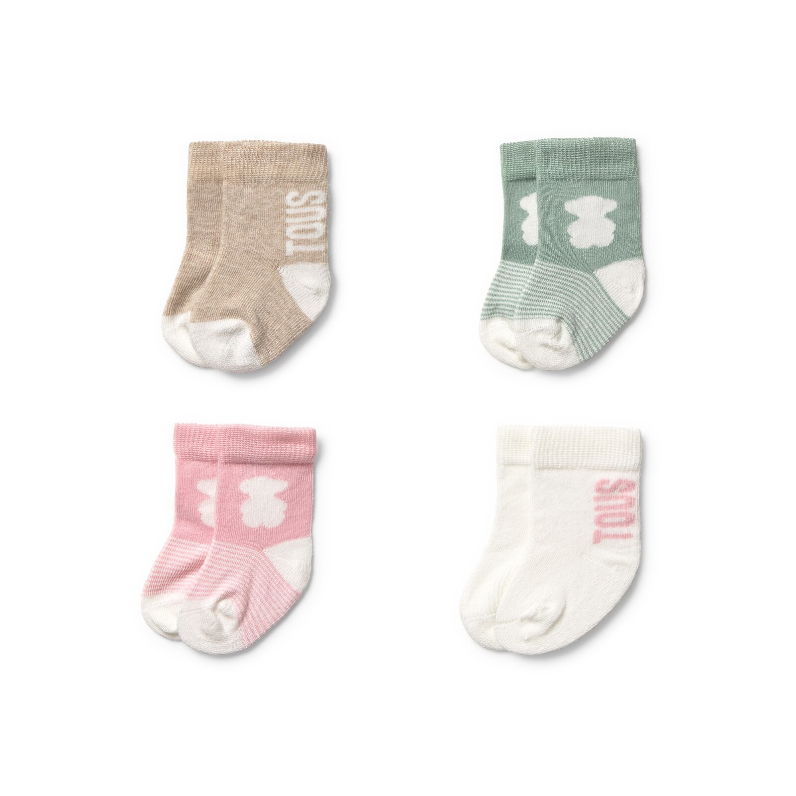 Pack de 4 pares de calcetines de bebé SSocks rosa