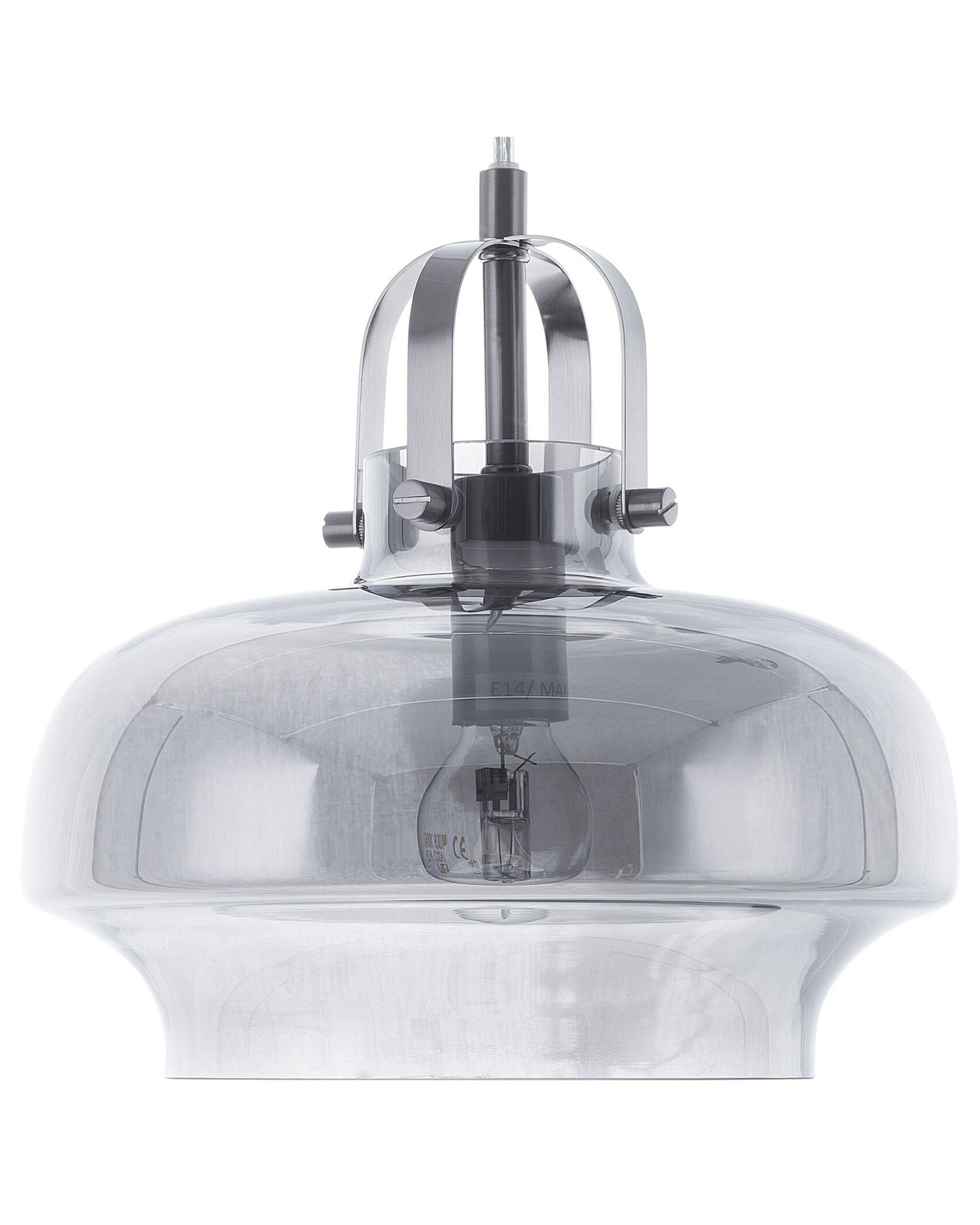 Lampa wisząca 120 cm szklana szara