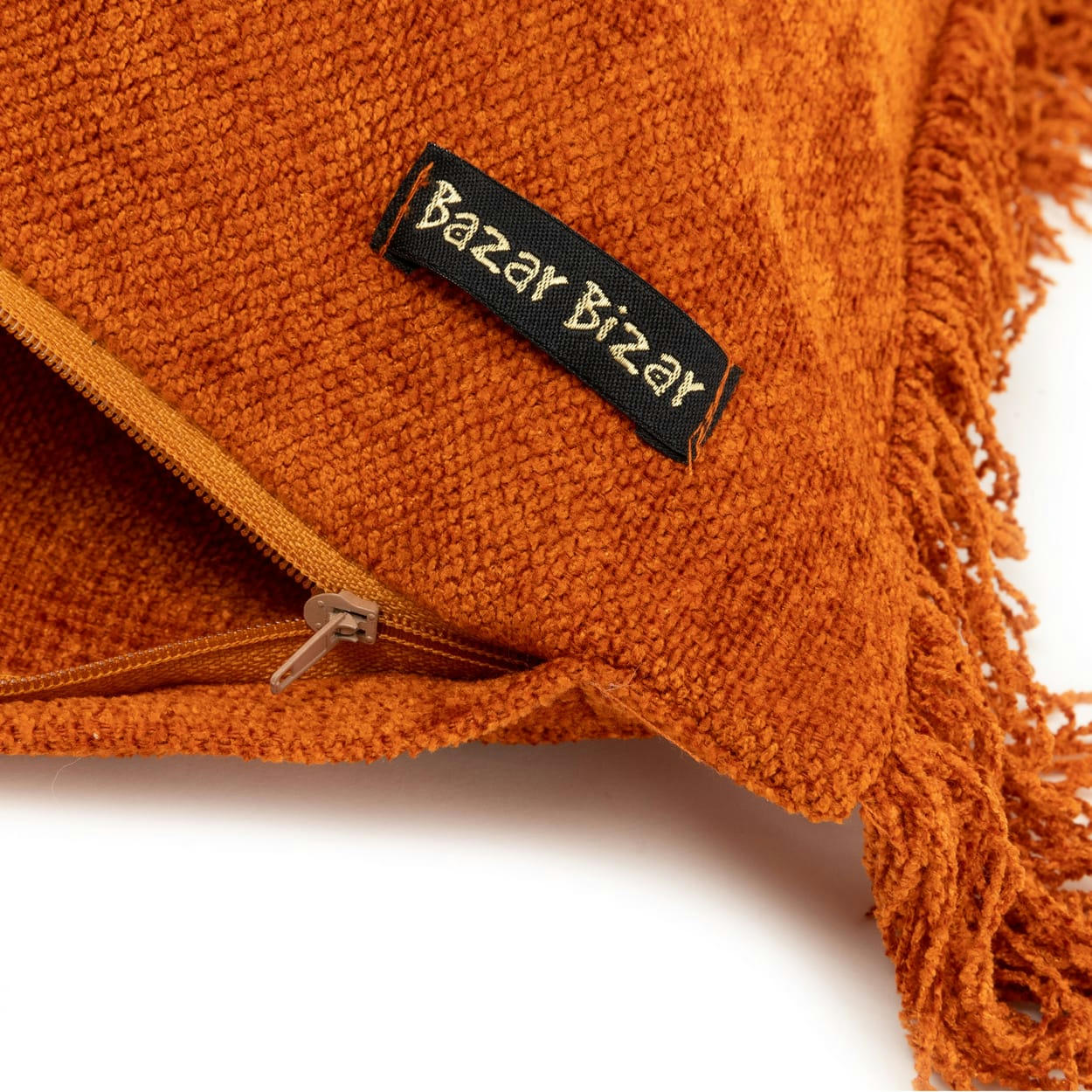 OH MY GEE - Coussin en velours orange 35x100