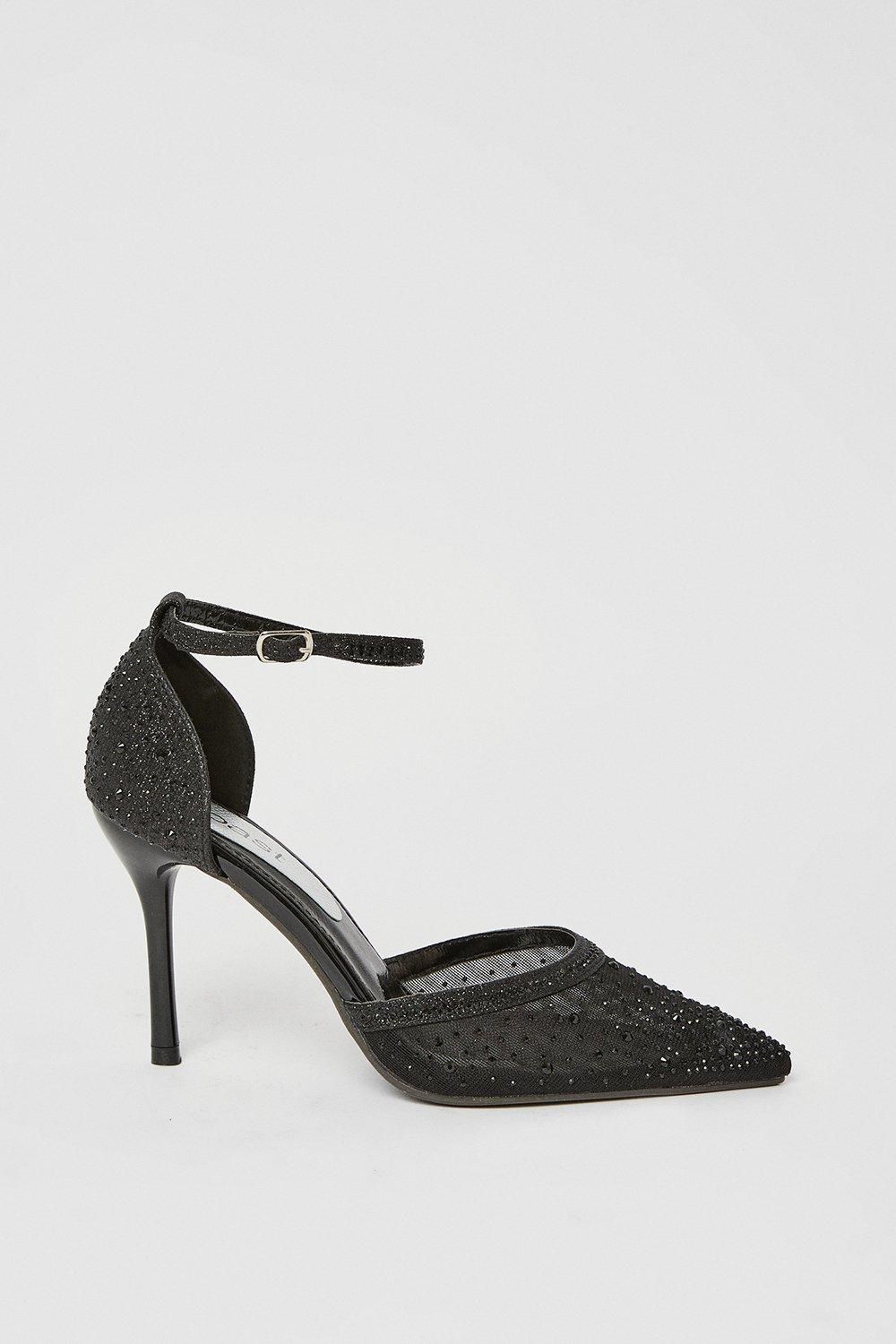 Coast Tacita Embellished Mesh Two Part Court Shoes