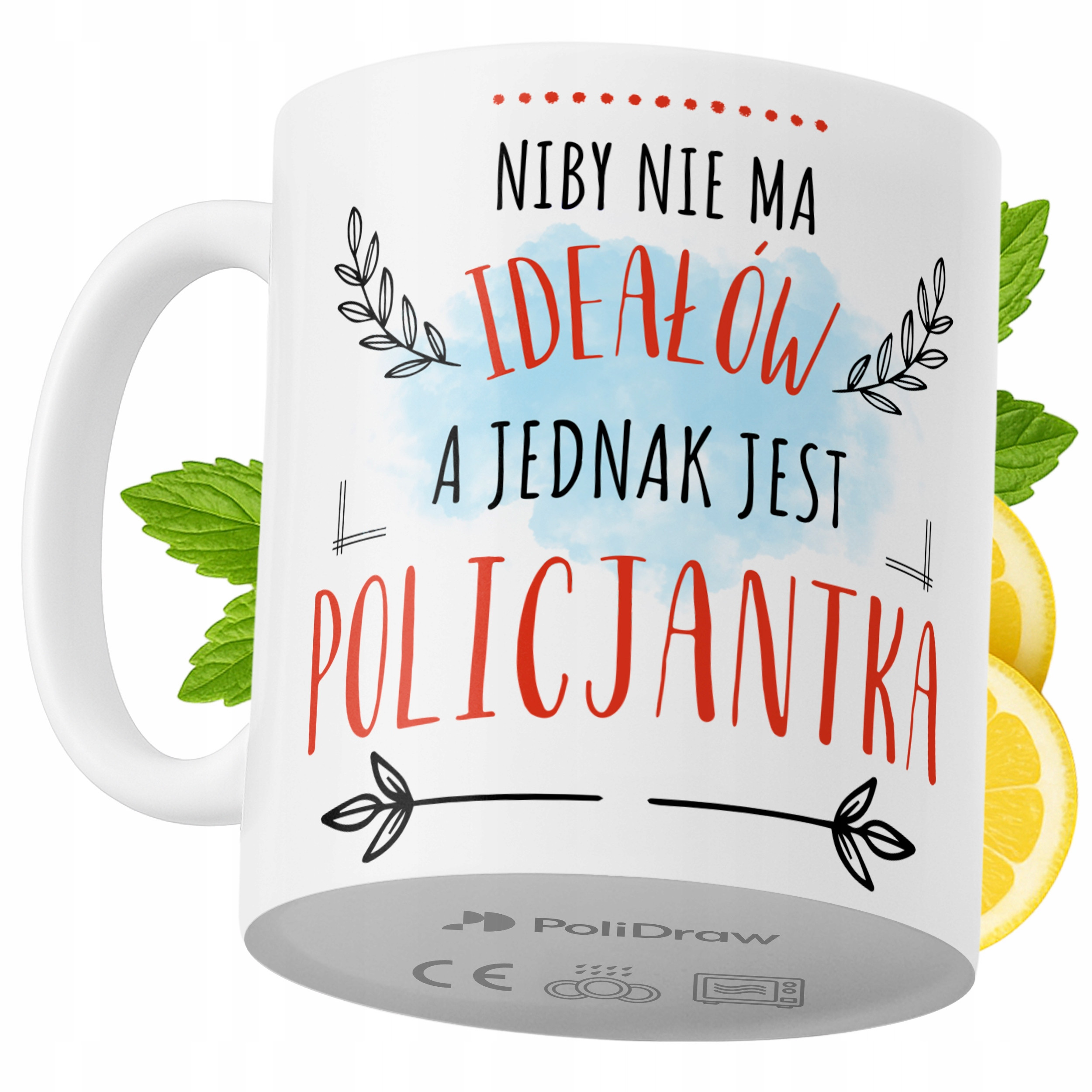 Kubek Dla Policjantki na Prezent z Nadrukiem ze Zdjęciem 330 ml PoliDraw