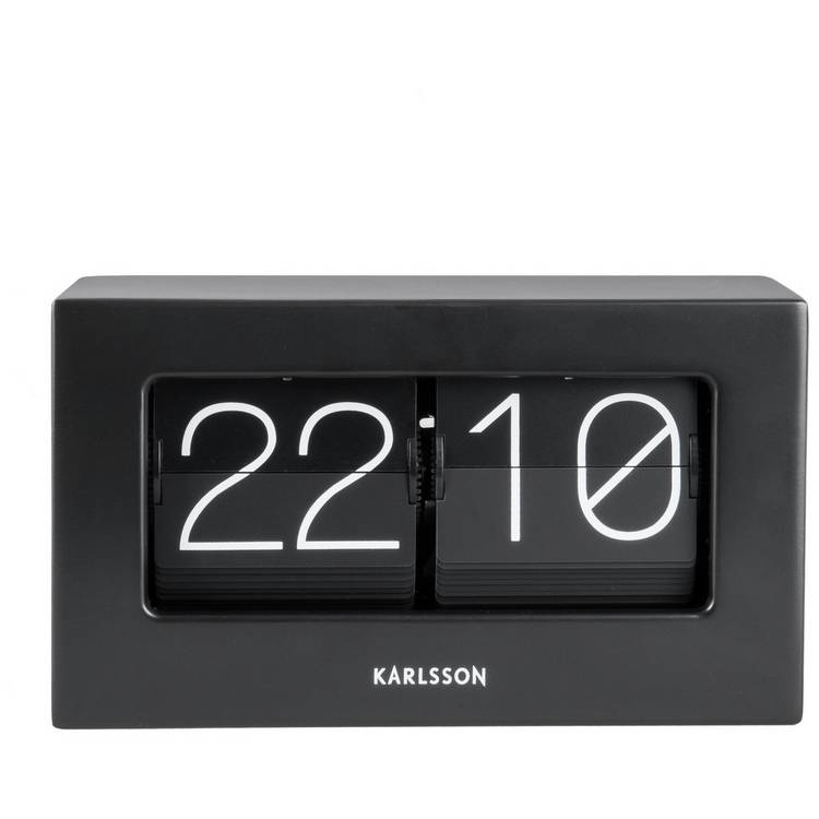 Karlsson Table Boxed Flip Clock - Black