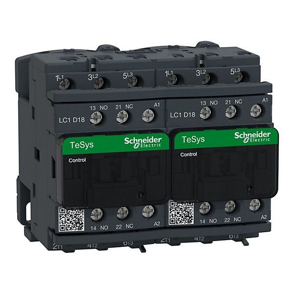 Lc2d18b7 Schneider - Contacteur Inverseur Tripolaire - 3no - 18a - Bobine 24vca - Vis