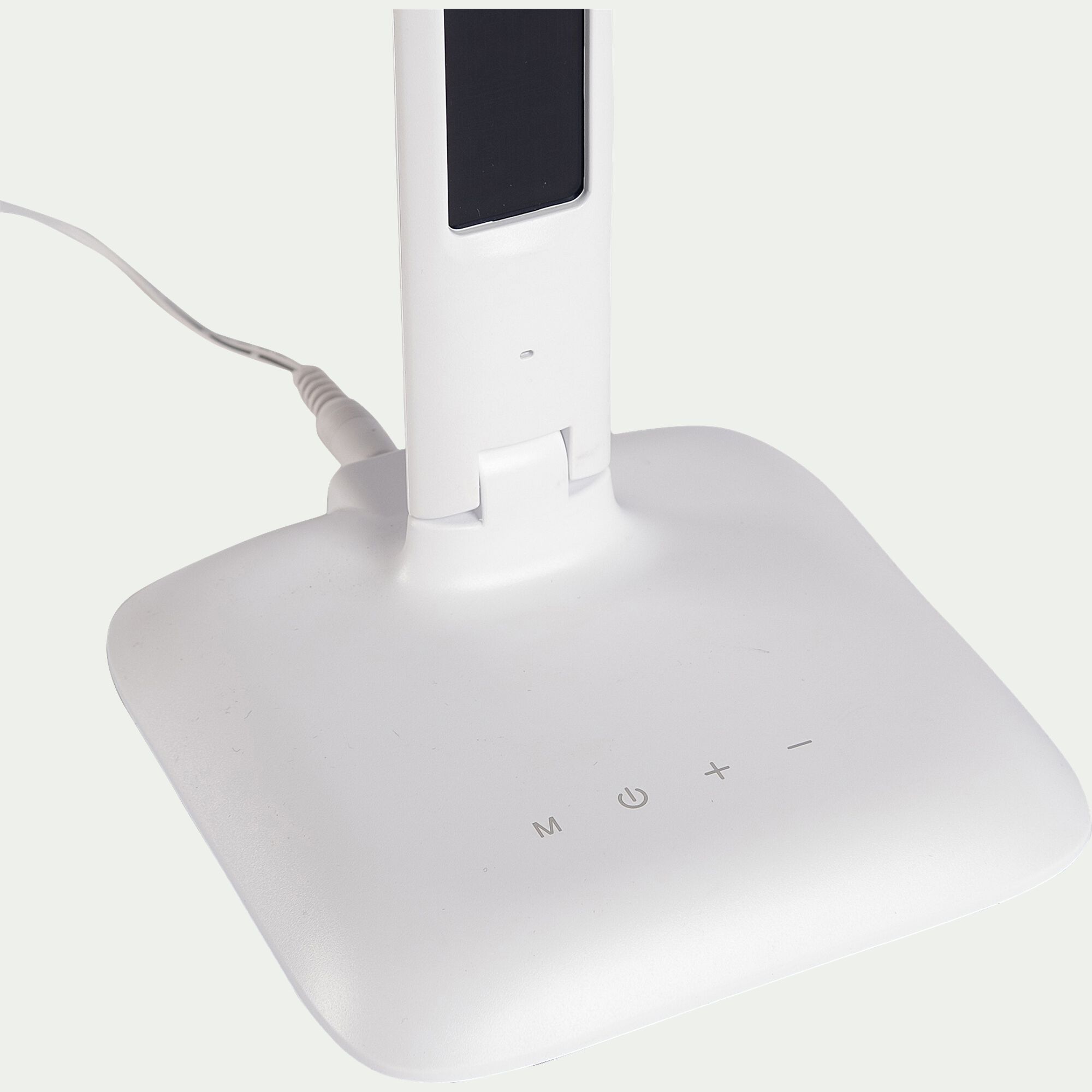 PAOLO - Lampe à clapet tactile avec écran - blanc H33,5cm
