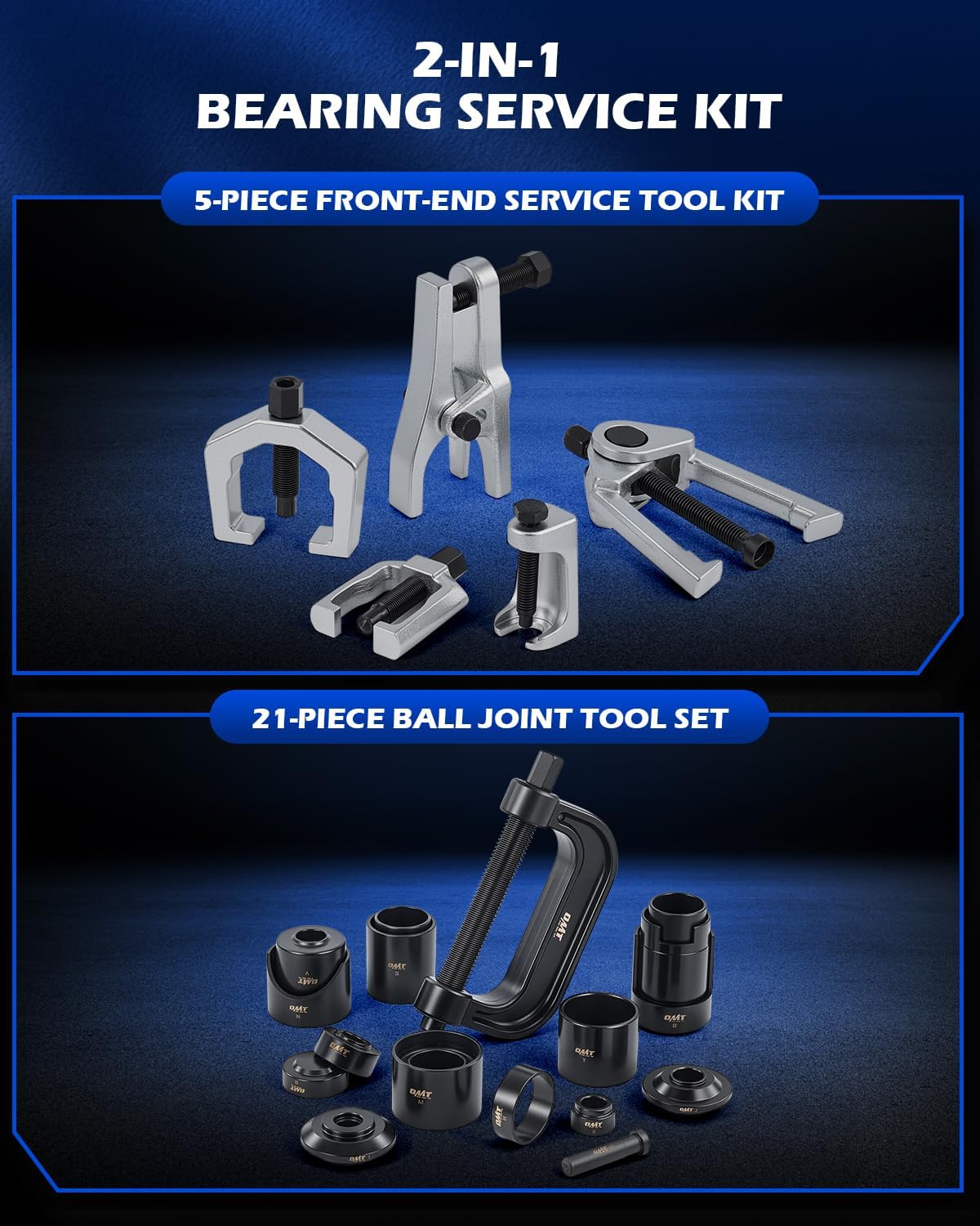 Orion Motor Tech Ball Joint Tool Kit, 26 Piece Master Ball Joint Removal Tool Kit with Ball Joint Press Tool Ball Joint Separator, Tie Rod End Tool Set with Receiving Tubes for SUV Car Pickup Truck